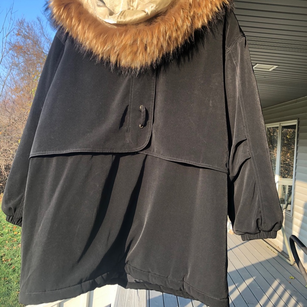 Black ladies down jacket XL